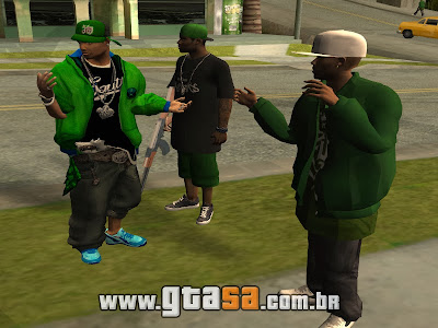 Skins das Gangs Grove e Ballas do GTA 5 para GTA San Andreas
